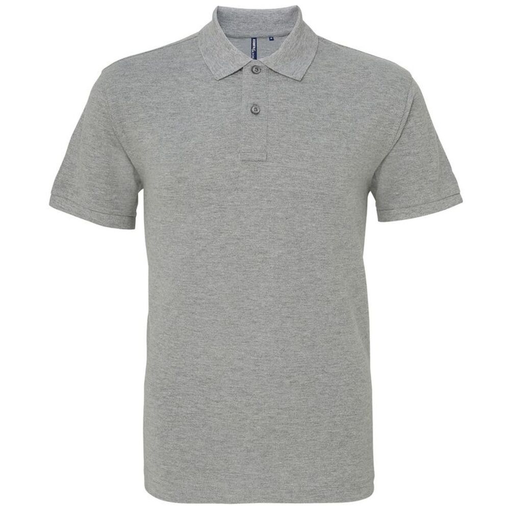 Asquith & Fox Mens Heather Classic Polo Shirt / Heather Grey